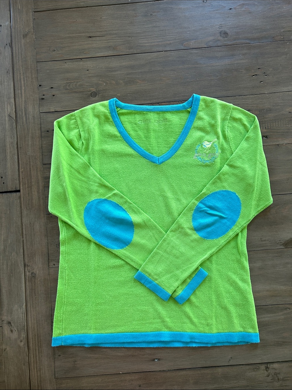 Sweater by Girls Golf Birdie Lime Green and Robin Egg Blue Size Medium